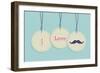 Hanging Vintage Badges-cienpies-Framed Art Print