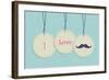 Hanging Vintage Badges-cienpies-Framed Art Print