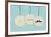 Hanging Vintage Badges-cienpies-Framed Art Print