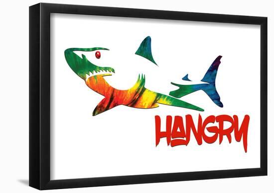 Hangry Shark-null-Framed Poster