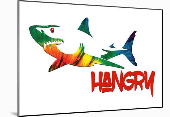 Hangry Shark-null-Mounted Poster