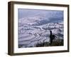 Hani Girl with Rice Terraces, China-Keren Su-Framed Premium Photographic Print