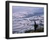 Hani Girl with Rice Terraces, China-Keren Su-Framed Premium Photographic Print