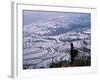 Hani Girl with Rice Terraces, China-Keren Su-Framed Photographic Print