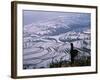 Hani Girl with Rice Terraces, China-Keren Su-Framed Photographic Print