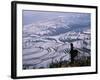 Hani Girl with Rice Terraces, China-Keren Su-Framed Photographic Print