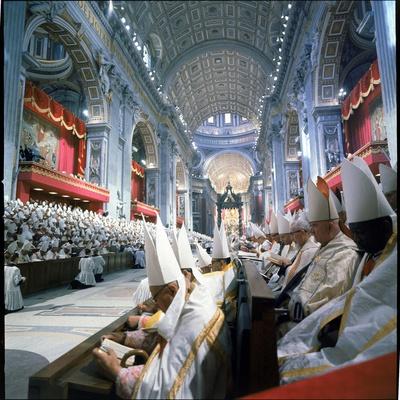 St. Peter's Basilica During the 2nd Vatican Ecumenical Council of the Roman Catholic Church