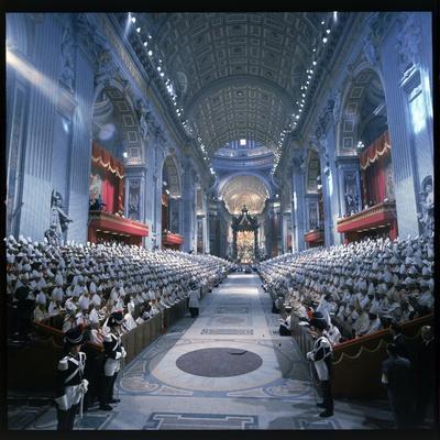St. Peter's Basilica During the 2nd Vatican Ecumenical Council of the Roman Catholic Church