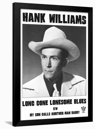 Hank Williams (Long Gone Lonesome Blues) Music Poster Print-null-Framed Poster