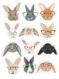 Guinea Pigs In Glasses-Hanna Melin-Art Print