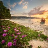 Beautiful Image of Sunrise with Colorful Sky and Longtail Boat on the Sea Tropical Beach. Thailand-Hanna Slavinska-Photographic Print