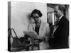 Hannah Arendt with a Fellow Reporter-null-Stretched Canvas