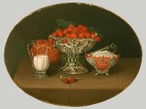 Still Life with Strawberries, 1863-Hannah Brown Skeele-Stretched Canvas