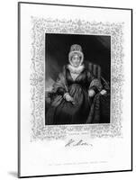 Hannah More, English Religious Writer and Philanthropist, 19th Century-William Finden-Mounted Giclee Print