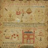 Silk on Linen Needlework Sampler, circa 1836-Hannah Scanlon-Giclee Print