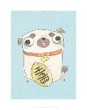 Dog in a top hat with a cup of tea - Hannah Stephey Cartoon Dog Print-Hannah Stephey-Art Print