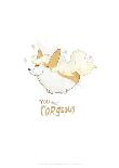 Corgragious! - Hannah Stephey Cartoon Dog Print-Hannah Stephey-Art Print