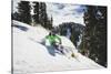 Hannah Whitney Skiing The Fresh Snow At Alta Ski Area, Utah-Louis Arevalo-Stretched Canvas