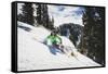 Hannah Whitney Skiing The Fresh Snow At Alta Ski Area, Utah-Louis Arevalo-Framed Stretched Canvas