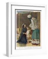 Hannah Wife of Elkanah Takes Her Young Son Samuel to the Temple at Shiloh-Frank W.w. Topham-Framed Photographic Print