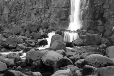 Rocky Water Falll in Black and White.-Hannamariah-Photographic Print