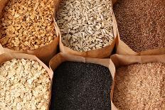 Whole Grains, Oats, Flax, Poppy, Wheatgerm, Granola, Sunflower Seeds.-Hannamariah-Photographic Print