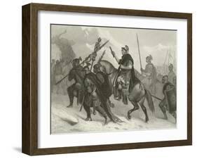 Hannibal and His Army Crossing the Alps, 218 BC-Alonzo Chappel-Framed Giclee Print