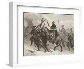 Hannibal and His Army Crossing the Alps, 218 BC-Alonzo Chappel-Framed Giclee Print