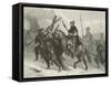 Hannibal and His Army Crossing the Alps, 218 BC-Alonzo Chappel-Framed Stretched Canvas