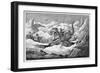 Hannibal and his war elephants crossing the Alps, 218 BC (19th century)-Unknown-Framed Giclee Print