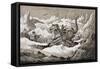 Hannibal and His War Elephants Crossing the Alps-null-Framed Stretched Canvas