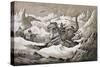 Hannibal and His War Elephants Crossing the Alps-null-Stretched Canvas