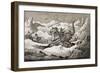 Hannibal and His War Elephants Crossing the Alps-null-Framed Giclee Print