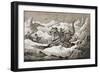 Hannibal and His War Elephants Crossing the Alps-null-Framed Giclee Print