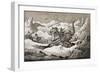Hannibal and His War Elephants Crossing the Alps-null-Framed Giclee Print