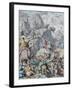 Hannibal Crosses the Alps (From Münchener Bilderboge)-Gottlob Heinrich Leutemann-Framed Giclee Print