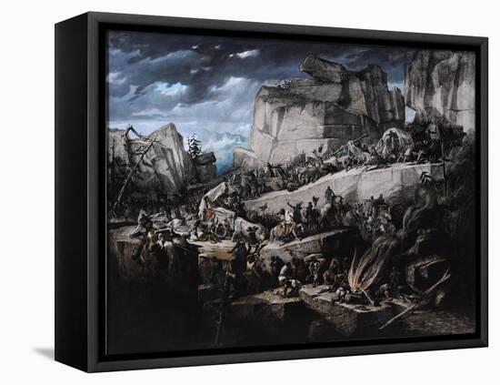 Hannibal Crosses the Alps-Bénédict Masson-Framed Stretched Canvas