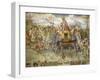 Hannibal Crossing Alps, 218 BC-Jacopo Ripanda-Framed Giclee Print