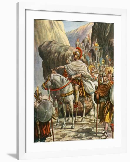 Hannibal Crossing the Alps-Tancredi Scarpelli-Framed Giclee Print