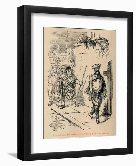 'Hannibal leads the Ambassadors a fatiguing Walk round Carthage', 1852-John Leech-Framed Premium Giclee Print