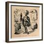 'Hannibal makes the usual Speech previous to killing himself', 1852-John Leech-Framed Premium Giclee Print