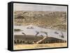 Hannibal, Missouri - Panoramic Map-Lantern Press-Framed Stretched Canvas