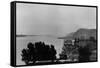 Hannibal, Missouri - View of Mississippi River and Docked Riverboat-Lantern Press-Framed Stretched Canvas