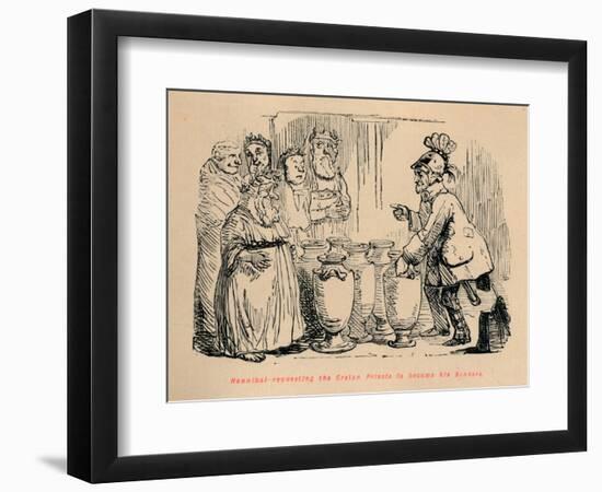 'Hannibal requesting the Cretan Priests to become his Bankers', 1852-John Leech-Framed Premium Giclee Print