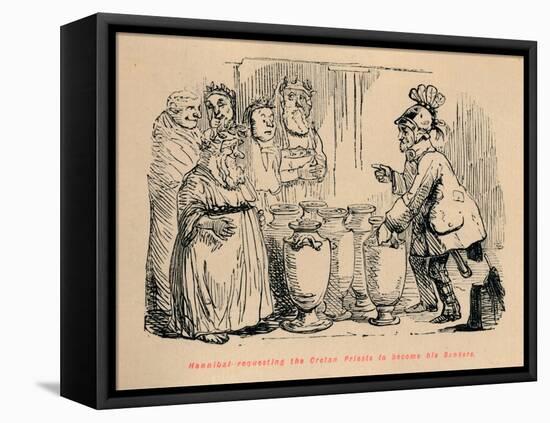 'Hannibal requesting the Cretan Priests to become his Bankers', 1852-John Leech-Framed Stretched Canvas