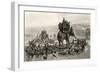 Hannibal's Army Crossing the Rhone in Gaul to Attack Rome by Way of the Alps, 218 Bc-null-Framed Giclee Print