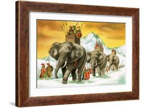 Hannibal's Army on Elephants-English School-Framed Giclee Print
