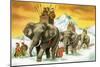 Hannibal's Army on Elephants-English School-Mounted Giclee Print