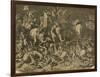 Hannibal's Elephants Attacking Roman Legions-null-Framed Premium Giclee Print