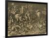 Hannibal's Elephants Attacking Roman Legions-null-Framed Premium Giclee Print